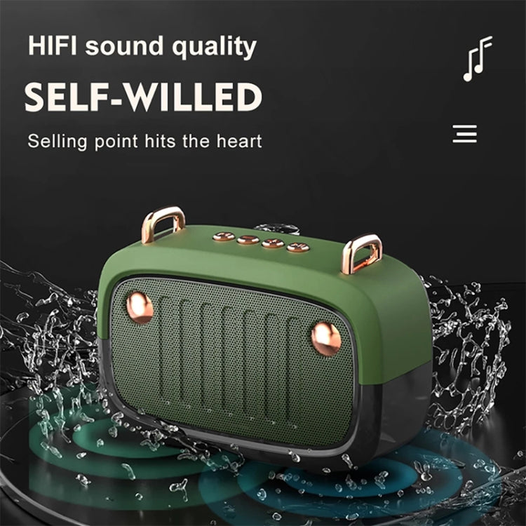 BS32D Wireless Bluetooth Speaker Cartoon Subwoofer Outdoor Card Portable Mini Speaker, Blue, Blac...