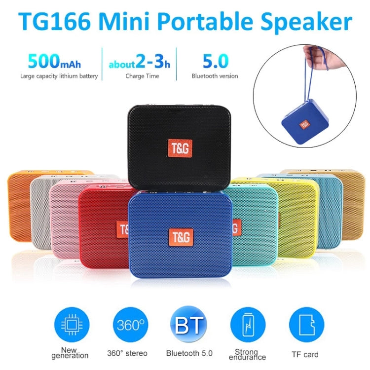 T&G TG166 Color Portable Wireless Bluetooth Small Speaker, Pink, Blue, Brown, Yellow, Black, Red�...