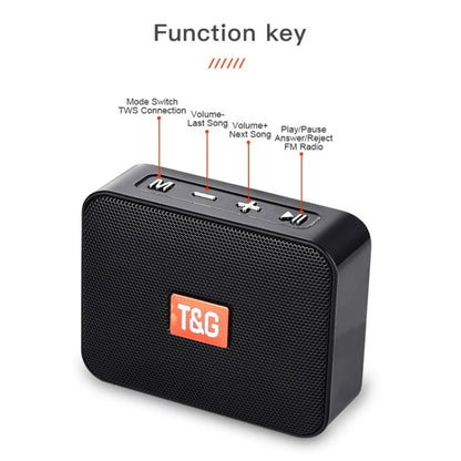 T&G TG166 Color Portable Wireless Bluetooth Small Speaker, Pink, Blue, Brown, Yellow, Black, Red�...