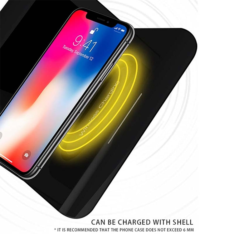 10W QI Universal Multi-function Mobile Phone Wireless Charger with Alarm Clock & Time / Calendar ...