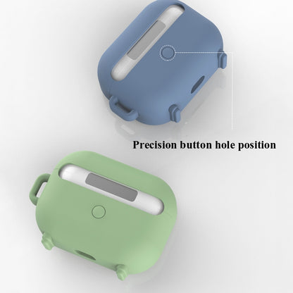 2 PCS Retro Radio Shape Protective Cover Silicone Case for AirPods Pro, Green, Blue Gray���������...