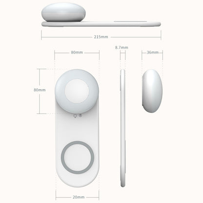 VN003 Multifunctional Wireless Charging LED Desk Lamp Separate Magnetic Touch Dimming Night Light...