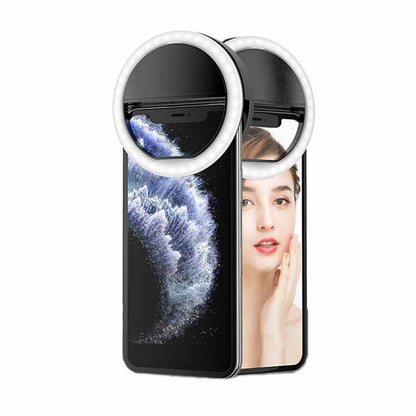 Ring-Shaped Mobile Phone Selfie Fill Light LED Flashlight For Live Photography, White, Black, Pink