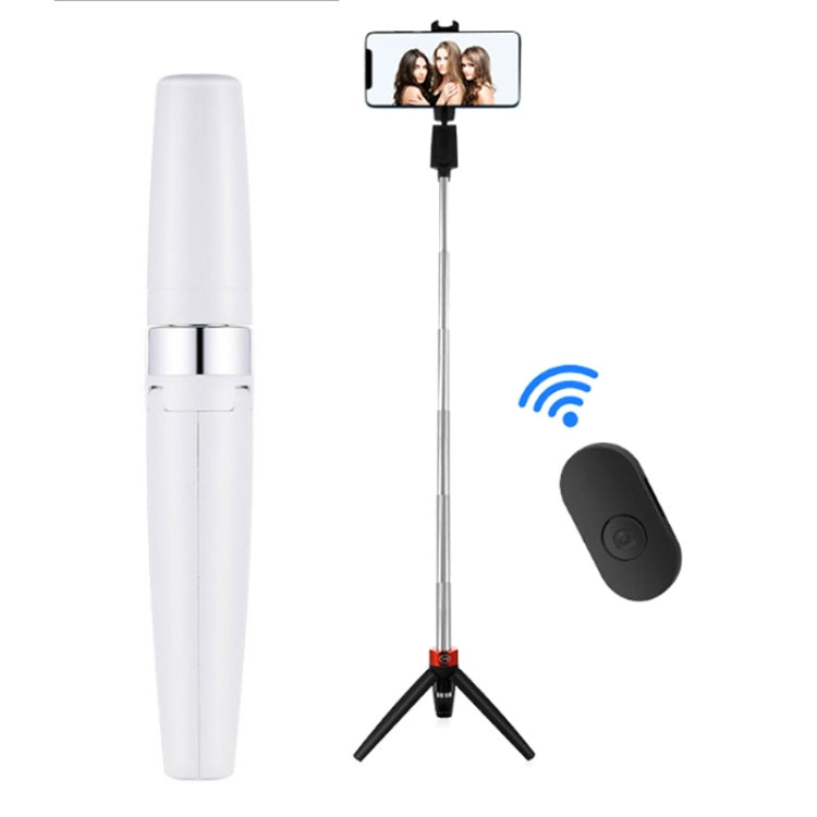 Bluetooth Selfie Stick Integrated Video Broadcasting Tripod Selfie Stick, Black, White