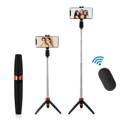 Bluetooth Selfie Stick Integrated Video Broadcasting Tripod Selfie Stick, Black, White