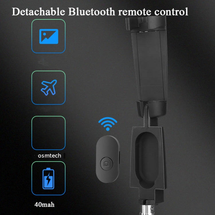 Bluetooth Selfie Stick Integrated Video Broadcasting Tripod Selfie Stick, Black, White