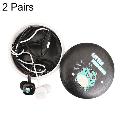 2 Pairs Cartoon Pattern Heavy Bass In-Ear Headphones Universal Wired Headphones with Microphone��...