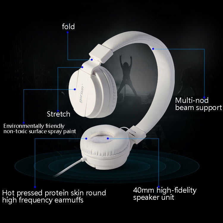 Gorsun GS-778 Mobile Phone Music Headset Wired Laptop Children Headphones, White, Yellow, Blue���...