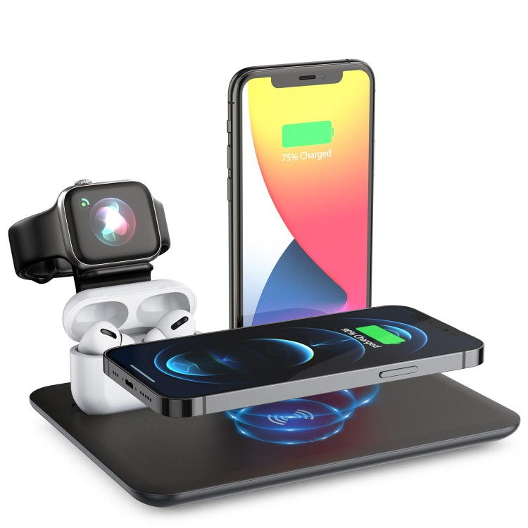 HQ-UD17 4 in 1 Wireless Charger Phone Holder Charging Base for iPhone, iWatch, AirPods and Other ...