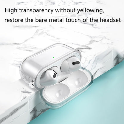 2 PCS Earphone Protective Cover TPU Airbag Transparent Protective Shell For AirPods Pro����������...
