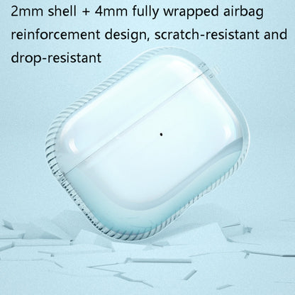 2 PCS Earphone Protective Cover TPU Airbag Transparent Protective Shell For AirPods Pro����������...
