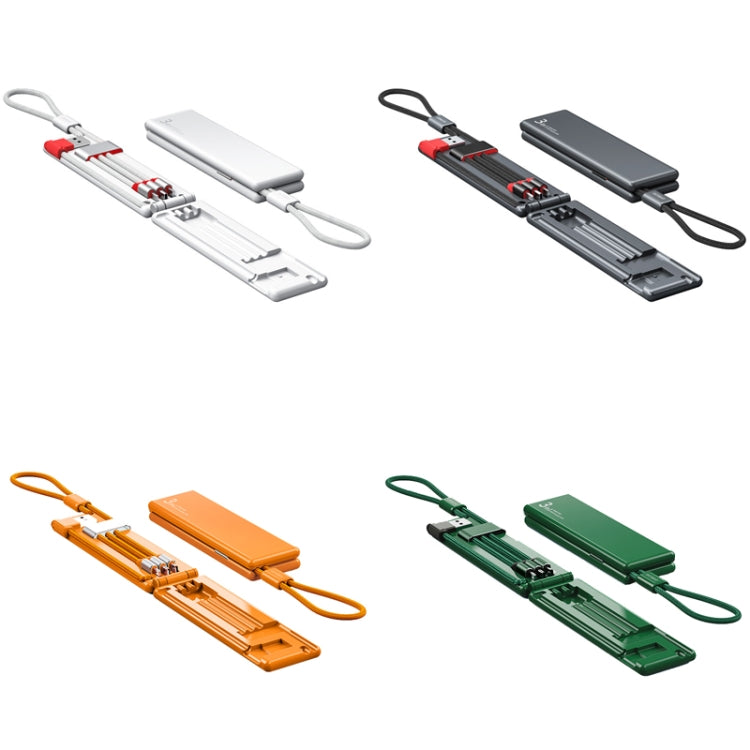 Oatsbasf 03083 Portable Multi-Function Micro USB + USB-C / Type-C + 8 Pin 3 in 1 Charging Cable��...