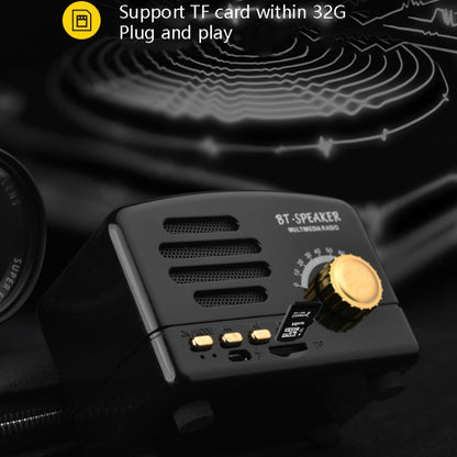 BT01 Retro Bluetooth Wireless Mini Speaker Portable Radio Support TF Card