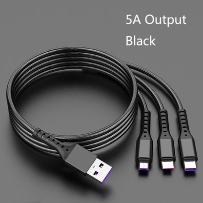 2 PCS ZZ034 USB To 8 Pin + USB-C / Type-C + Micro USB 3 In 1 Fast Charging Cable, Style:���������...