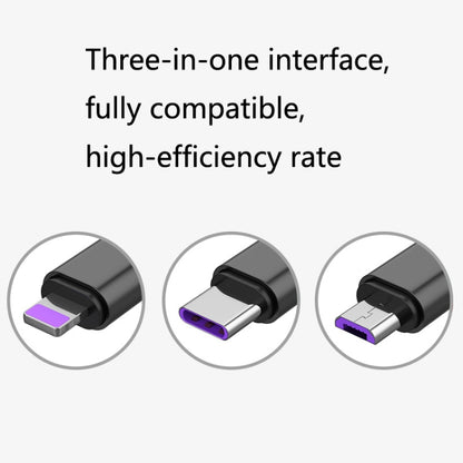 2 PCS ZZ034 USB To 8 Pin + USB-C / Type-C + Micro USB 3 In 1 Fast Charging Cable, Style:���������...