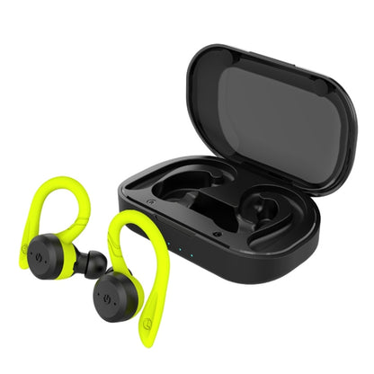 BE1032 Ear-mounted Waterproof Sports TWS Wireless Bluetooth Earphone, Black, Fluorescent Green���...