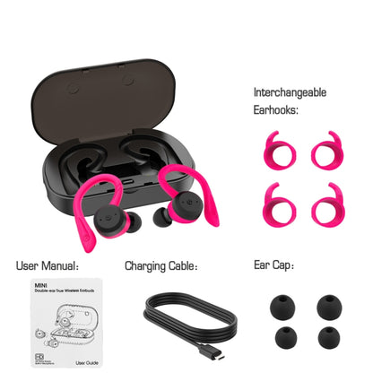 BE1032 Ear-mounted Waterproof Sports TWS Wireless Bluetooth Earphone, Black, Fluorescent Green���...
