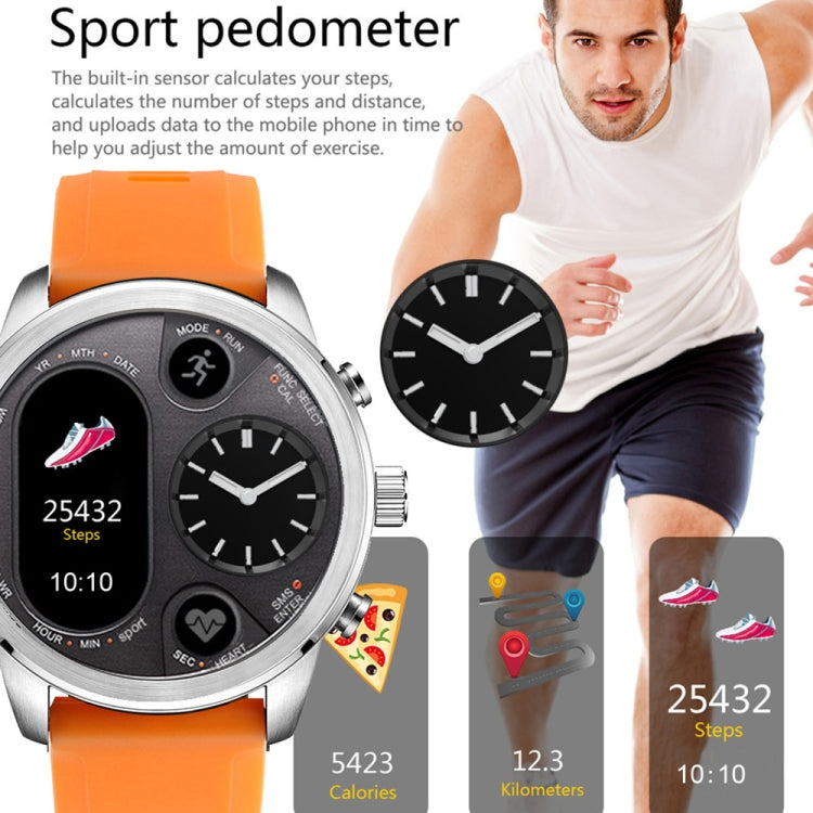 T3 Dual Display Smart Watch For Men IP68 Waterproof Fitness Bracelet 15 Days Standby Business Sma...