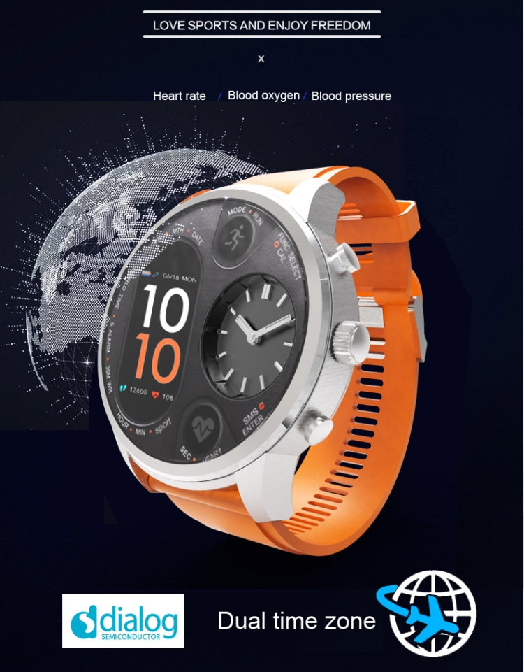 T3 Dual Display Smart Watch For Men IP68 Waterproof Fitness Bracelet 15 Days Standby Business Sma...