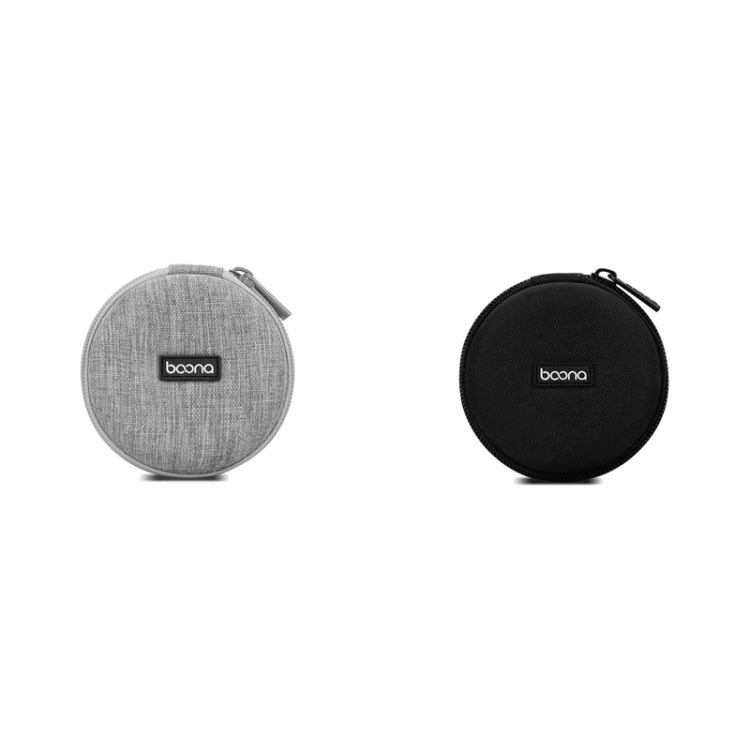 2 PCS Baona BN-F002 Data Cable Charger EVA Storage Bag Box, Gray, Black