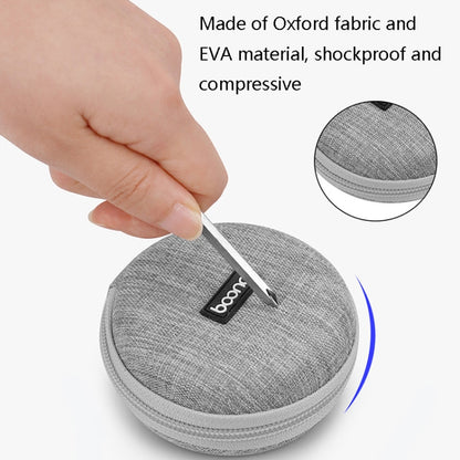 2 PCS Baona BN-F002 Data Cable Charger EVA Storage Bag Box, Gray, Black