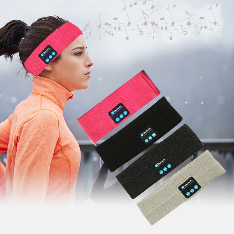 Bluetooth Headset Sports Headband Outdoor Running Yoga Sweat-Absorbent Headscarf, Black, Gray����...