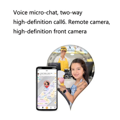 A111-Z1 Children Smart Positioning Plug-In Cartoon Call For Help Multi-Function Watch Phone, Pink...
