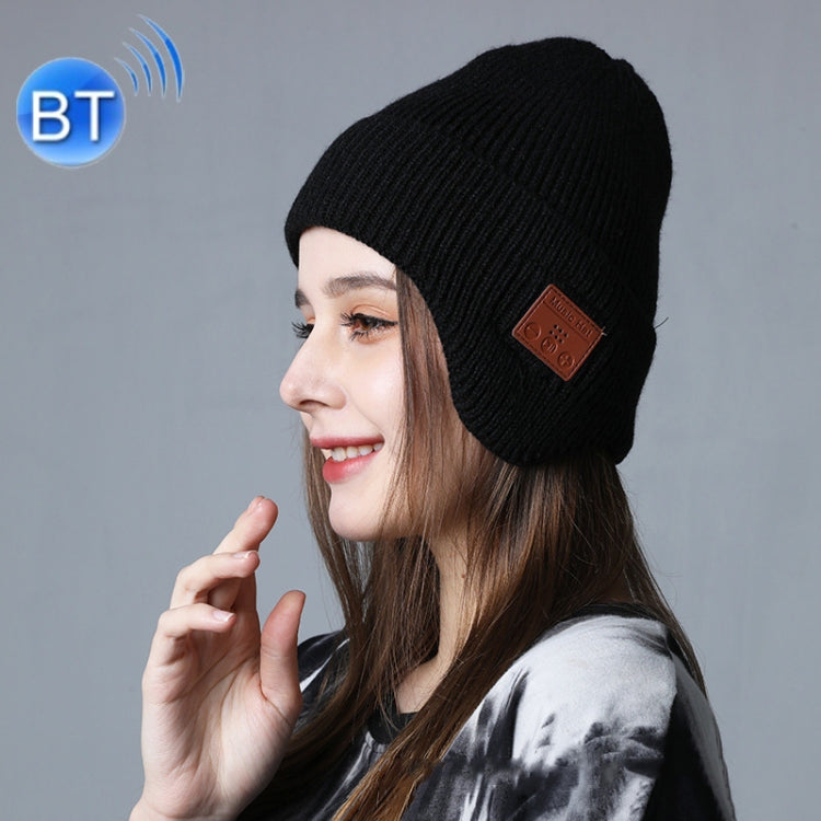 TR Ear-Covered Bluetooth Music Hat 5.0 Binaural Stereo Headphone Cap, Black, Dark Gray