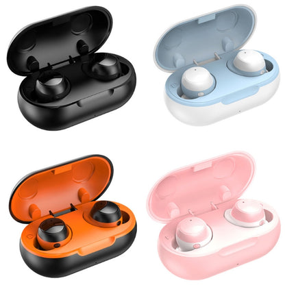 TWS-22 Bluetooth 5.0 In-Ear Sports Waterproof Noise Cancelling Touch Control Mini Headphones, Bla...