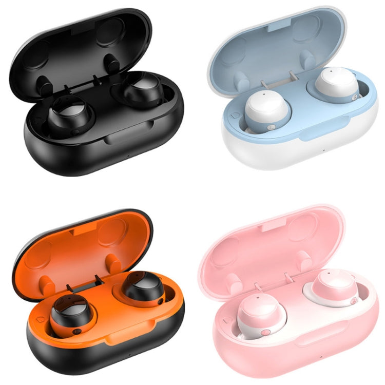 TWS-22 Bluetooth 5.0 In-Ear Sports Waterproof Noise Cancelling Touch Control Mini Headphones, Bla...