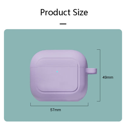 Silicone Shockproof Cover with Metal Buckle For AirPods 3, Night Green, White, Pink, Hyacinth Pur...