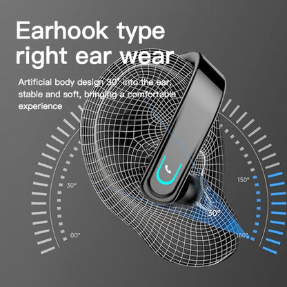 YX18 Bluetooth 5.1 Earhook Business Sport Single Ear Headphone, Black, White, Sky Blue, Pink