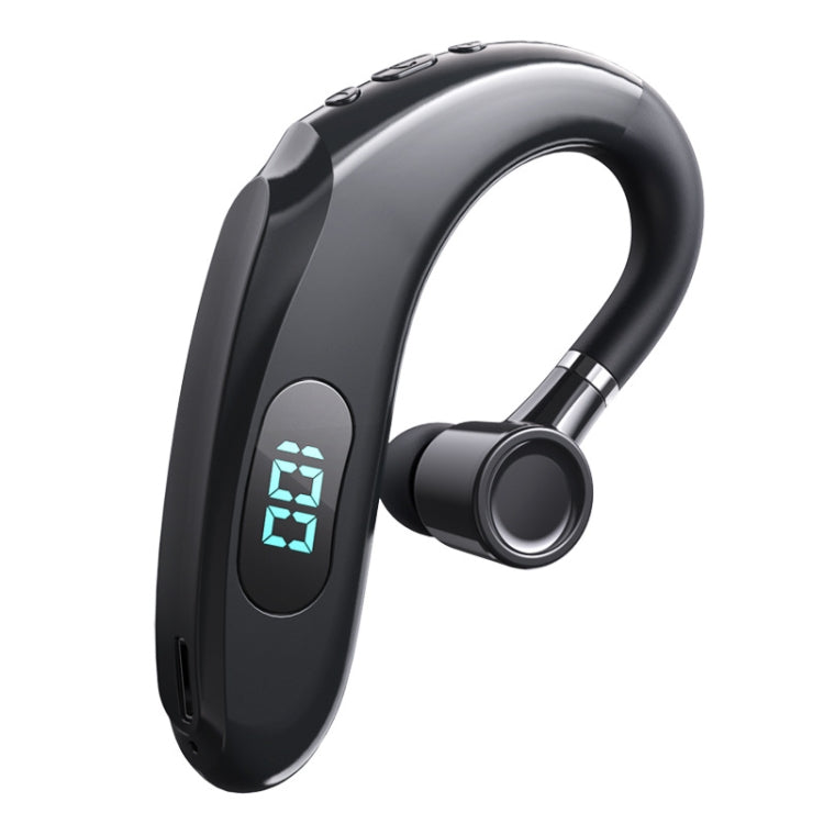 Q20 Bluetooth 5.2 Business Digital Display Sports Earhook Stereo Earphone, Q20 Black, Q20 White��...