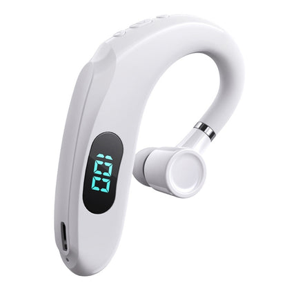 Q20 Bluetooth 5.2 Business Digital Display Sports Earhook Stereo Earphone, Q20 Black, Q20 White��...