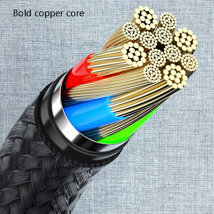 4 PCS 2.4A USB-C / Type-C to USB Braided Fast Charging Sync Data Cable, Length:, 0.25m (Red)�����...