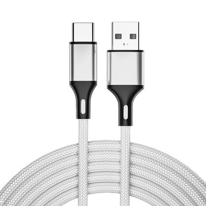 4 PCS 2.4A USB-C / Type-C to USB Braided Fast Charging Sync Data Cable, Length:, 0.25m (Red)�����...