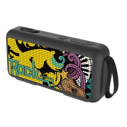 DoRealMe F0 TWS Mini Graffiti Bluetooth Speaker Support FM / TF Card, White, Black, Red����������...