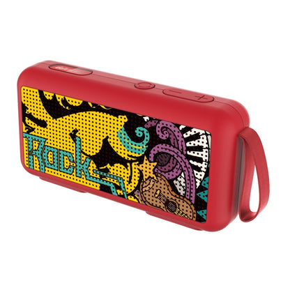 DoRealMe F0 TWS Mini Graffiti Bluetooth Speaker Support FM / TF Card, White, Black, Red����������...