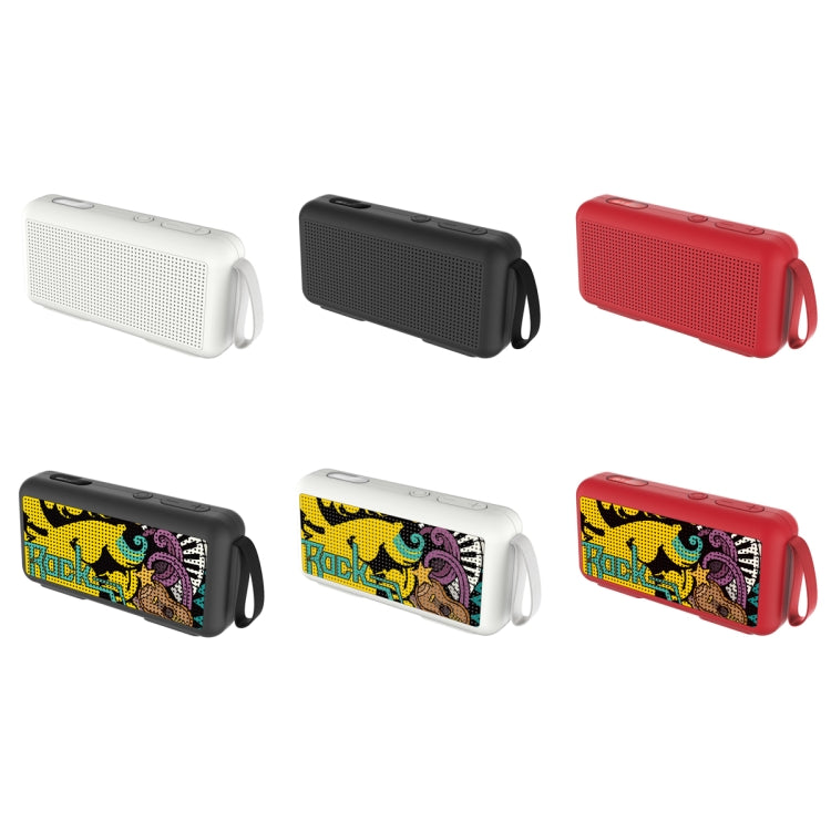 DoRealMe F0 TWS Mini Graffiti Bluetooth Speaker Support FM / TF Card, White, Black, Red����������...