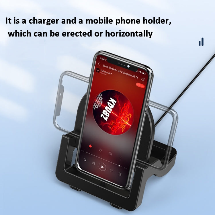 KH-18 15W Vertical Wireless Fast Charger with Phone Holder
