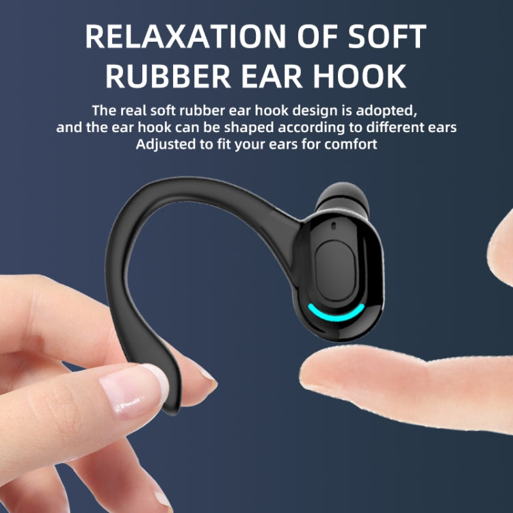 F8 Bluetooth 5.1 Ear-Mounted Stereo Wireless Sports Earphone, Single Earphone (Black+Red)��������...