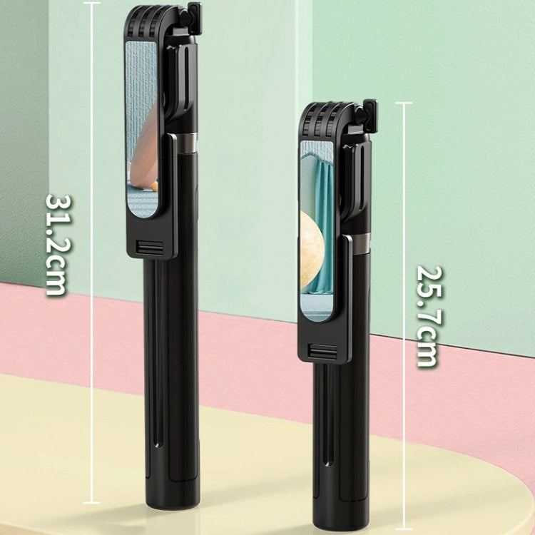 Integrated Bluetooth Selfie Stick With Vibrato Remote Control Makeup Mirror, P80 1.33m, P81 1.7m
