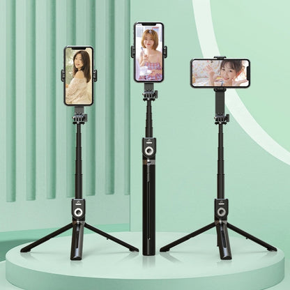 Integrated Bluetooth Selfie Stick With Vibrato Remote Control Makeup Mirror, P80 1.33m, P81 1.7m