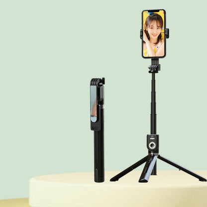 Integrated Bluetooth Selfie Stick With Vibrato Remote Control Makeup Mirror, P80 1.33m, P81 1.7m