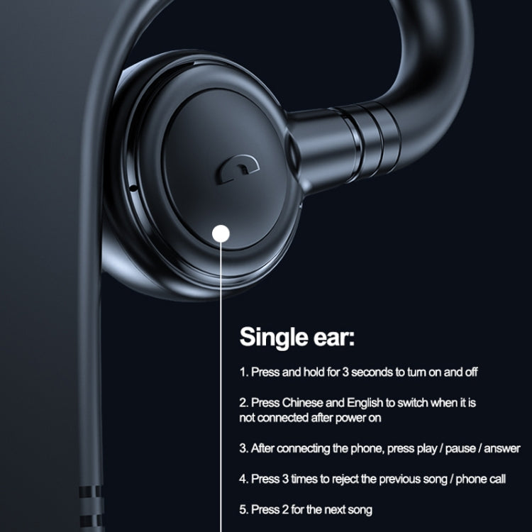 M99 Bluetooth V5.2 Single Earhook Business Headphone, Black, Pink, Black+Red, Black+Blue���������...