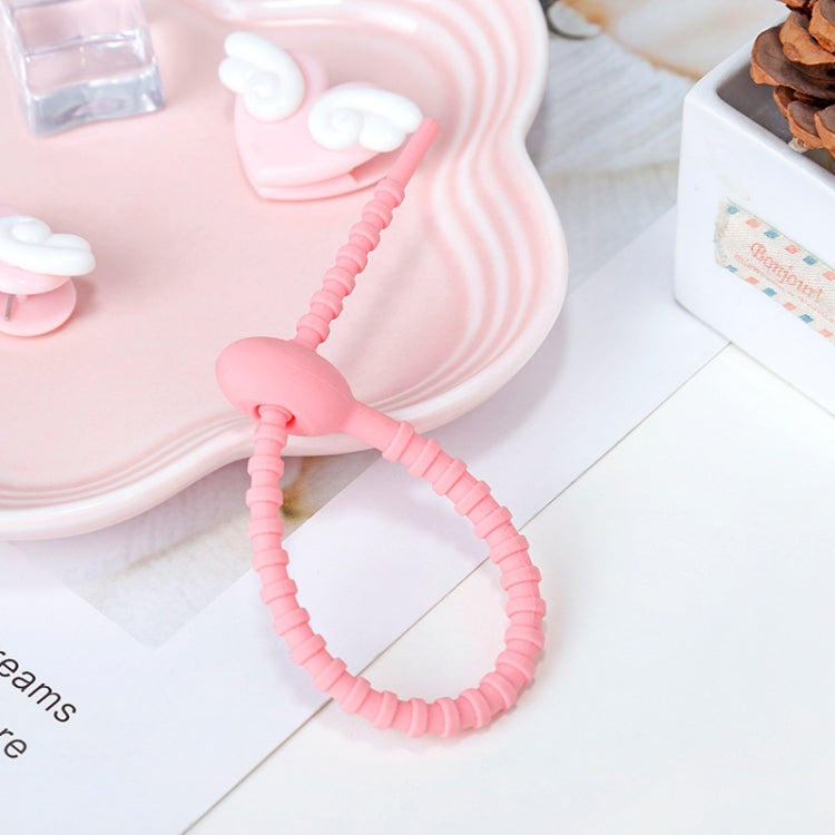 20 PCS Silicone Data Cable Storage Strap Cable Organizer, 21cm Brown, 21cm Grey, 21cm Yellow�����...