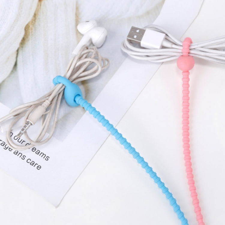 20 PCS Silicone Data Cable Storage Strap Cable Organizer, 21cm Brown, 21cm Grey, 21cm Yellow�����...