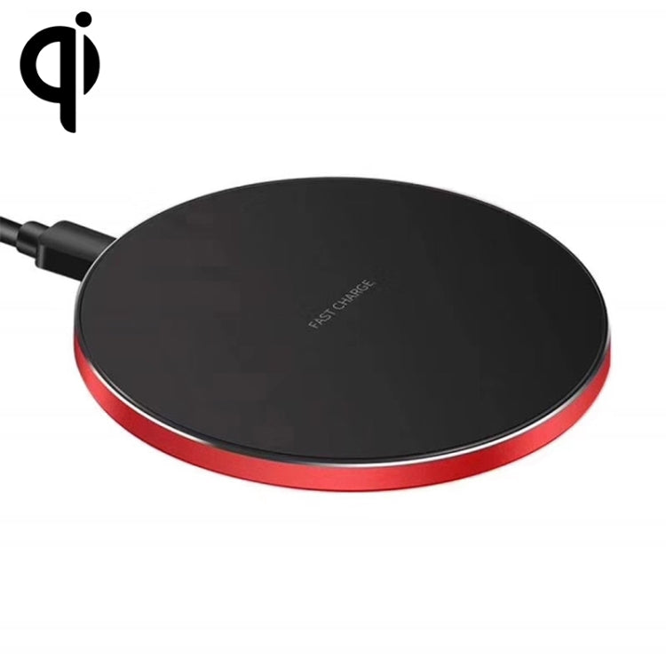 15W Metal Round Wireless Charger Smart Fast Charge, Black + Black Surface, Silver + White Surface...