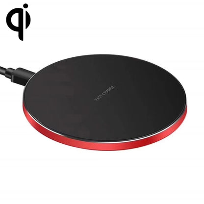 15W Metal Round Wireless Charger Smart Fast Charge, Black + Black Surface, Silver + White Surface...