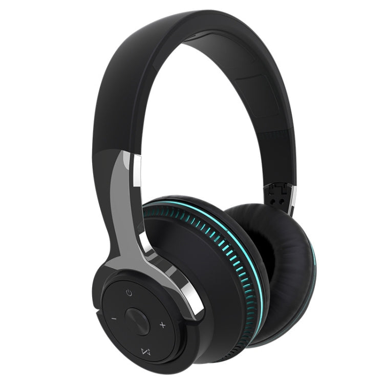 H2 Colorful Luminous Subwoofer Folding Retractable Card Wireless Bluetooth Headset, Black, Blue��...